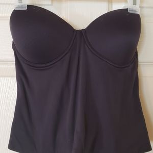 Bustiers, black,  padded bra with under wire